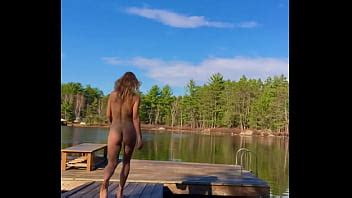 Petite Blonde Jumps Off A Dock Into A Lake Completely Naked XVIDEOS