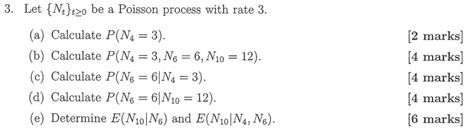 Let Nt T Be A Poisson Process With Rate A Chegg