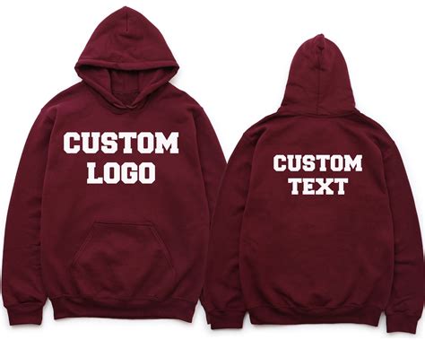 Custom Text Hoodie Personalized Text Hoodie Your Design Etsy