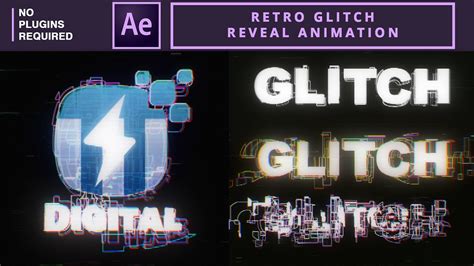 Retro Glitch Reveal Animation After Effects Tutorial YouTube