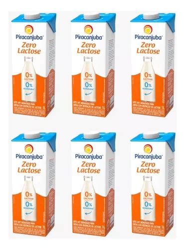 Kit 06un Leite Desnatado Zero Lactose Piracanjuba 1l MercadoLivre