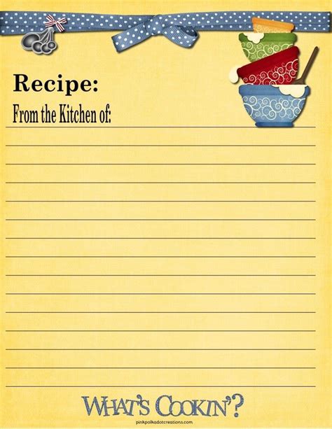 Pin By AngieRae On Recipe Scrap Book Recipe Cards Template Scrapbook