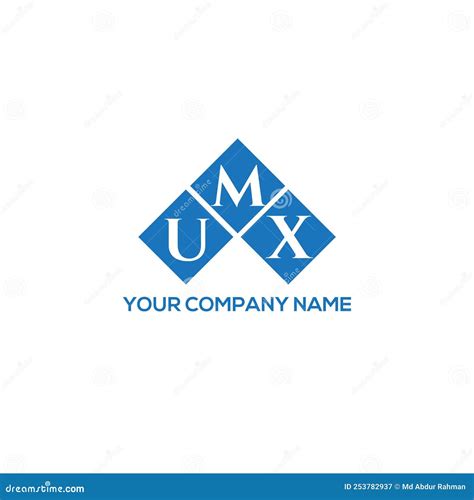 Design De Logotipo De Letra Umx Em Fundo Branco Conceito De Logotipo