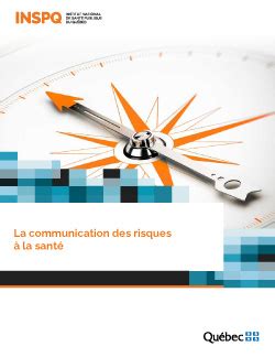 La communication des risques à la santé Institut national de santé