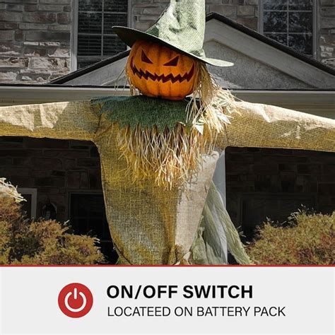 Haunted Hill Farm 75 Ft Freestanding Talking Lighted Kakashi Scarecrow