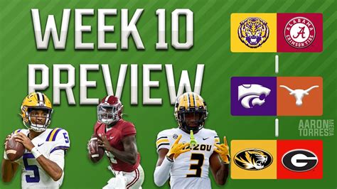 Week Preview Lsu Alabama Washington Usc Missouri Georgia A M Ole