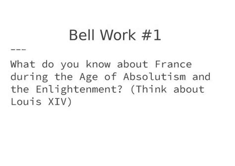 Revolution Ppt 79048 Unit 6 Bell Work French Revolution