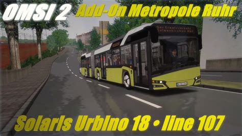 Omsi Add On Metropole Ruhr Line Solaris Urbino Iv Youtube