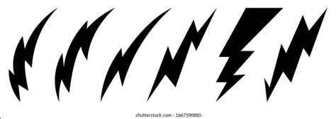 Lightning Bolt Icons Set Thunder Hand Stock Vector Royalty Free 1667590885 Shutterstock