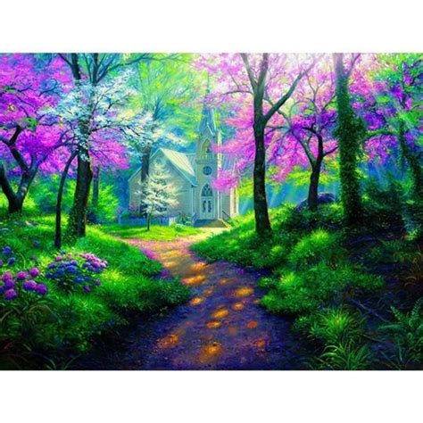 Broderie Diamant Kit Complet Paysage Bricolage Diamond Painting For T