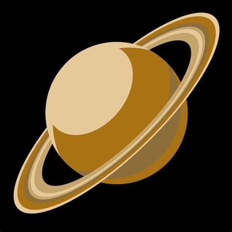 Saturno Planeta Con Imagen Vectorial De Anillos Vector Premium