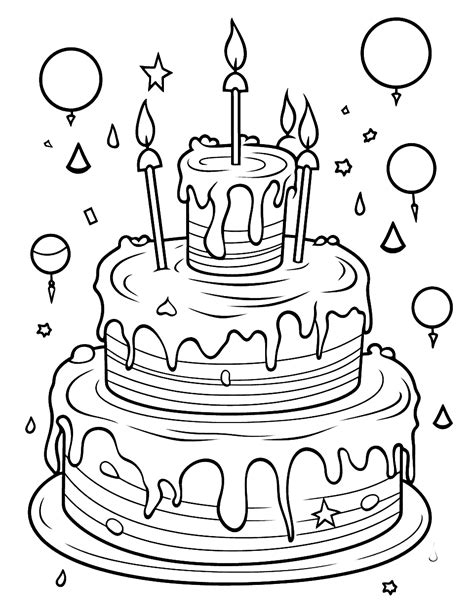 50 Happy Birthday Coloring Pages Fun Printable Sheets