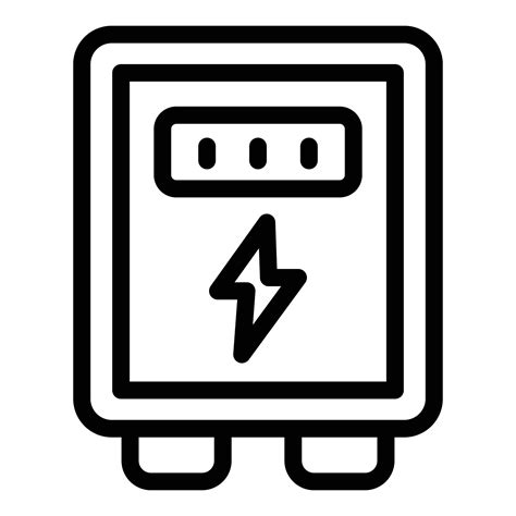 Electric Home Box Icon Outline Style 15910918 Vector Art At Vecteezy