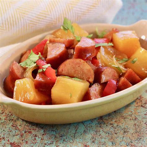 Slow Cooker Sweet And Sour Kielbasa With Pineapple Recipe