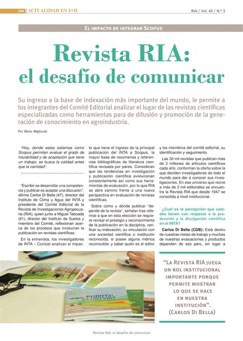 Pdf Revista Ria El Desaf O De Comunicar Su Ingreso A La Base De