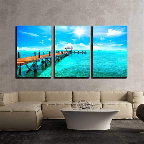 Wall Piece Canvas Wall Art Exotic Caribbean Island Tropical