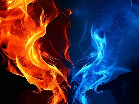 Premium Photo Fire And Ice Background Hd 4k Images Free Download