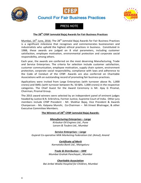 council  fair business practices