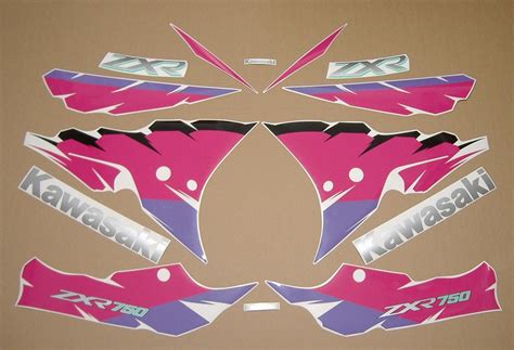 Kawasaki Zxr R Ninja Decal Set Black Pink Purple Version