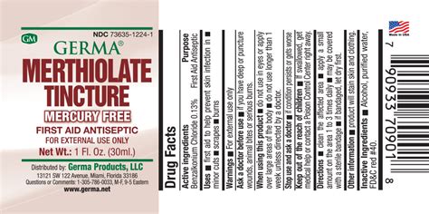 dailymed merthiolate tincture  aid antiseptic benzalkonium