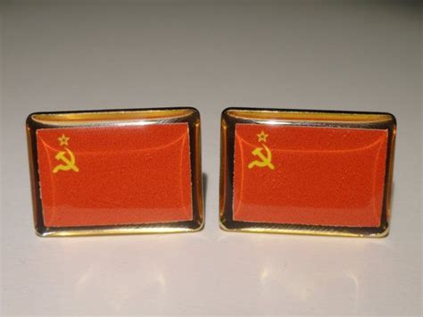 Soviet Union Flag Cufflinks By Loudcufflinks On Etsy Stock Box Card