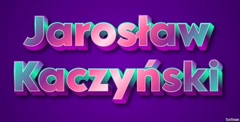 Jarosław Kaczyński Text Effect and Logo Design Celebrity