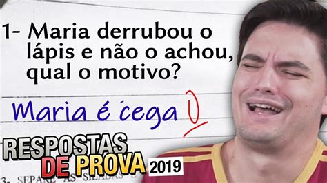 MELHORES RESPOSTAS DE PROVA 10 YouTube