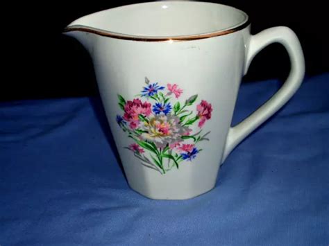 Ancien Petit Pot Lait A Cr Me En Porcelaine De Sarreguemines D Cor De