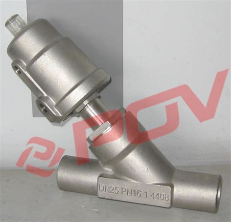 Stainless Steel Welding Pneumatic Angle Seat Valve