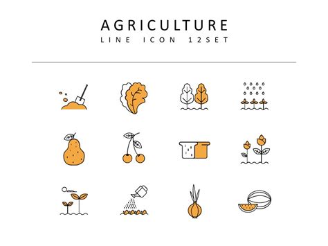 Agriculture Icons Set Vector