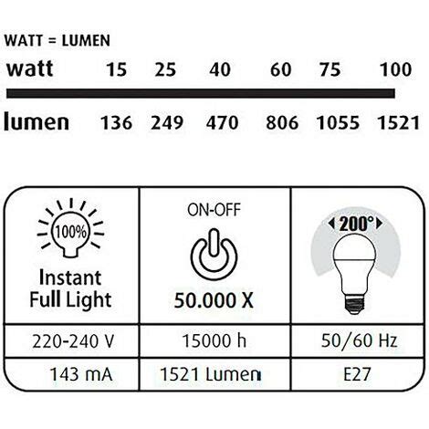 Ampoules LED E27 13 3W Standard Lot De 3