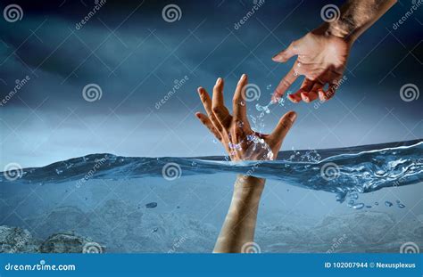 Hand of Person Drowning in Water Stock Photo - Image of dangerous ...