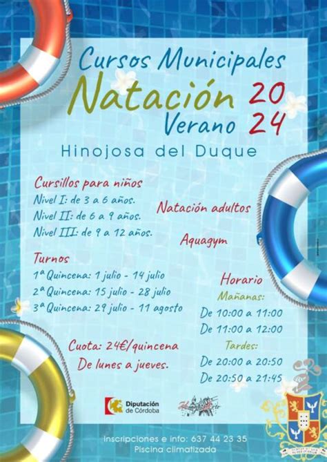 Cursos Municipales Natación Verano 2024 Ayuntamiento de Hinojosa del