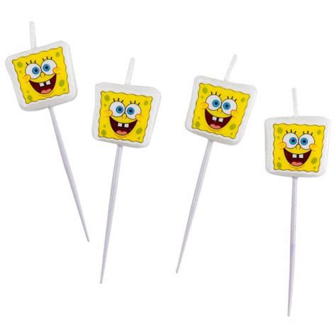 Mini Figurine Candles Spongebob Decorbal Md Baloane Latex