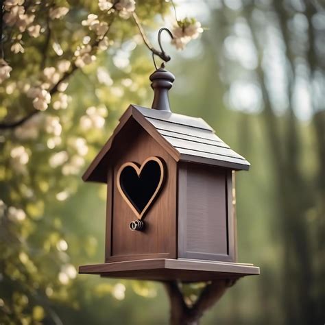 Premium Photo A Birdhouse Hanging From A Tree With The Sun Shining