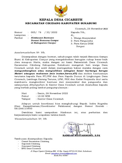 Himbauan Donasi Bencana Pdf