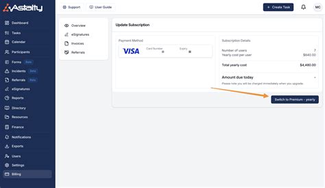 Managing your subscription | Astalty Guide