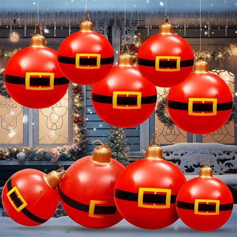 Jetec 16 Pcs Inflatable Christmas Ball Ornaments Include 4