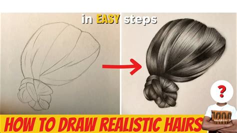 How To Draw Realistic Hairs For Beginners Drawing Realistic Hairs