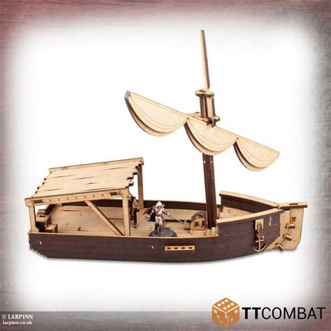 Tabletop Scenics Guild Dhow Mdf Terrain Rpg Scenery Boat Ship