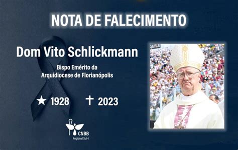 Falece Dom Vito Schlickmann Bispo Em Rito Da Arquidiocese De