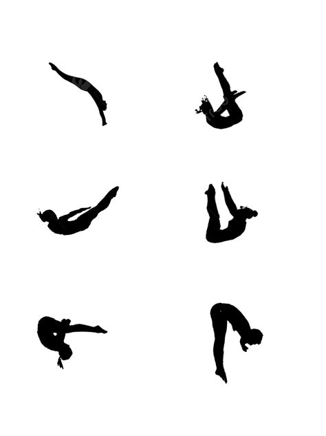 Olympic Diving Silhouette