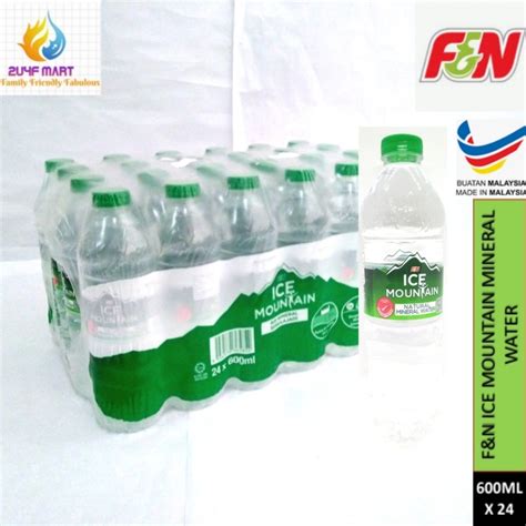 F N ICE MOUNTAIN MINERAL WATER 600ML X 24 PACK Natural Cool