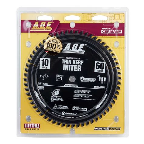 Circular Saw Blade 10 60t Age Md10 606tbr Thin Kerf Miter Cutter