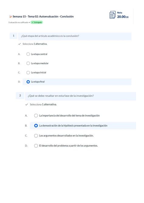 Semana 15 ai Nota Semana 15 Tema 02 Autoevaluación Conclusión