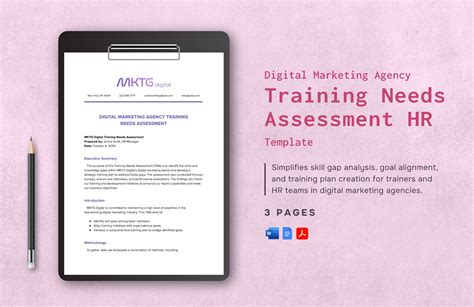 Digital Marketing Agency Training Needs Assessment Hr Template In Pdf