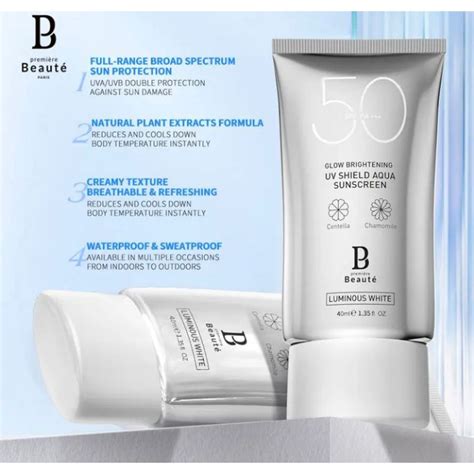 Jual BPOM Premiere Beaute Sunscreen SPF 50 PA 40ml Suncreen