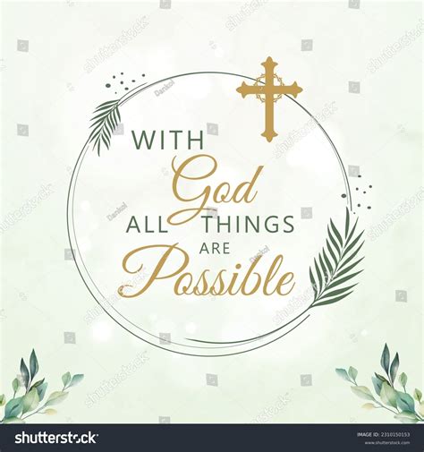 Jesus Christ God All Things Possible Stock Vector Royalty Free