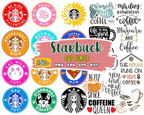 Starbucks Wrap Svg Starbucks Bundle Svg Starbucks Cup Wrap Inspire Uplift