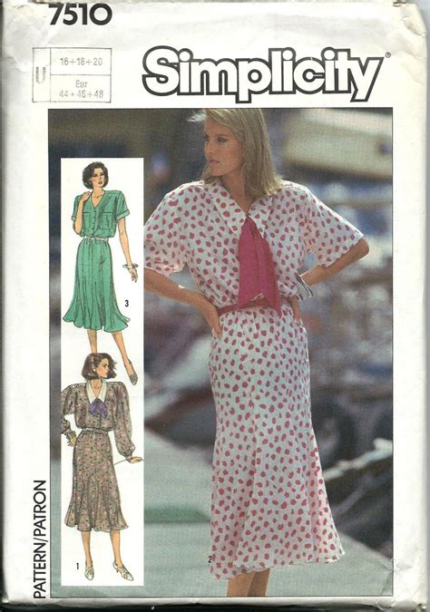 Simplicity Misses Miss Petite Dress Pattern Gored Skirt Shirt